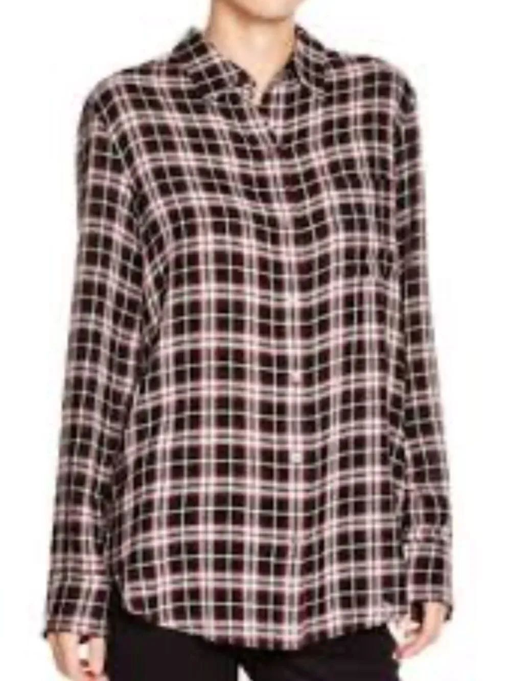 Theory Simara button-down shirt wool blend one pocket size large